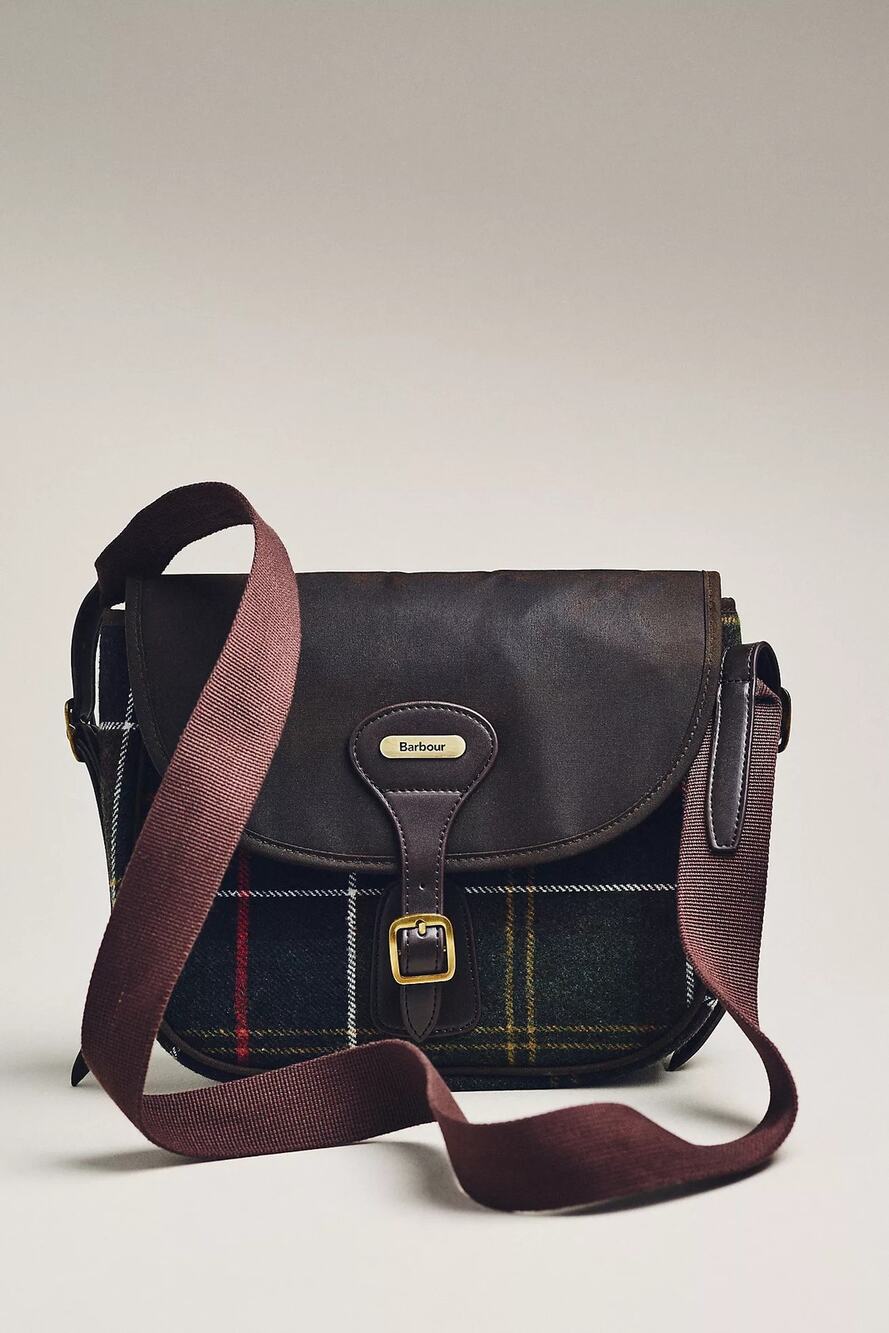 nwt BARBOUR for Anthropologie Cromarty Tartan Crossbody Bag